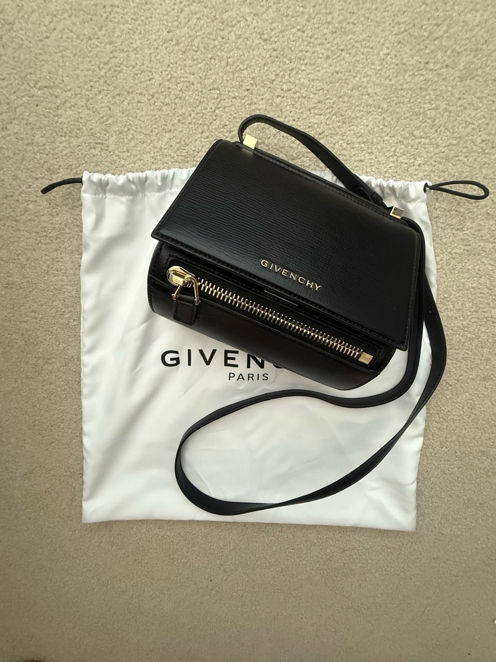 Givenchy Black Leather Bag with Gold Hardware